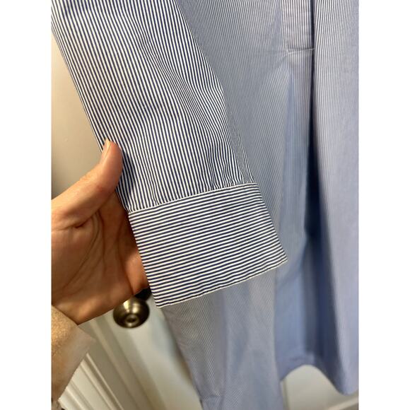 Mer Sea Women's Coastal Pinstripe Essential Shirt Dress Blue White Size‎ S/M - Picture 7 of 13